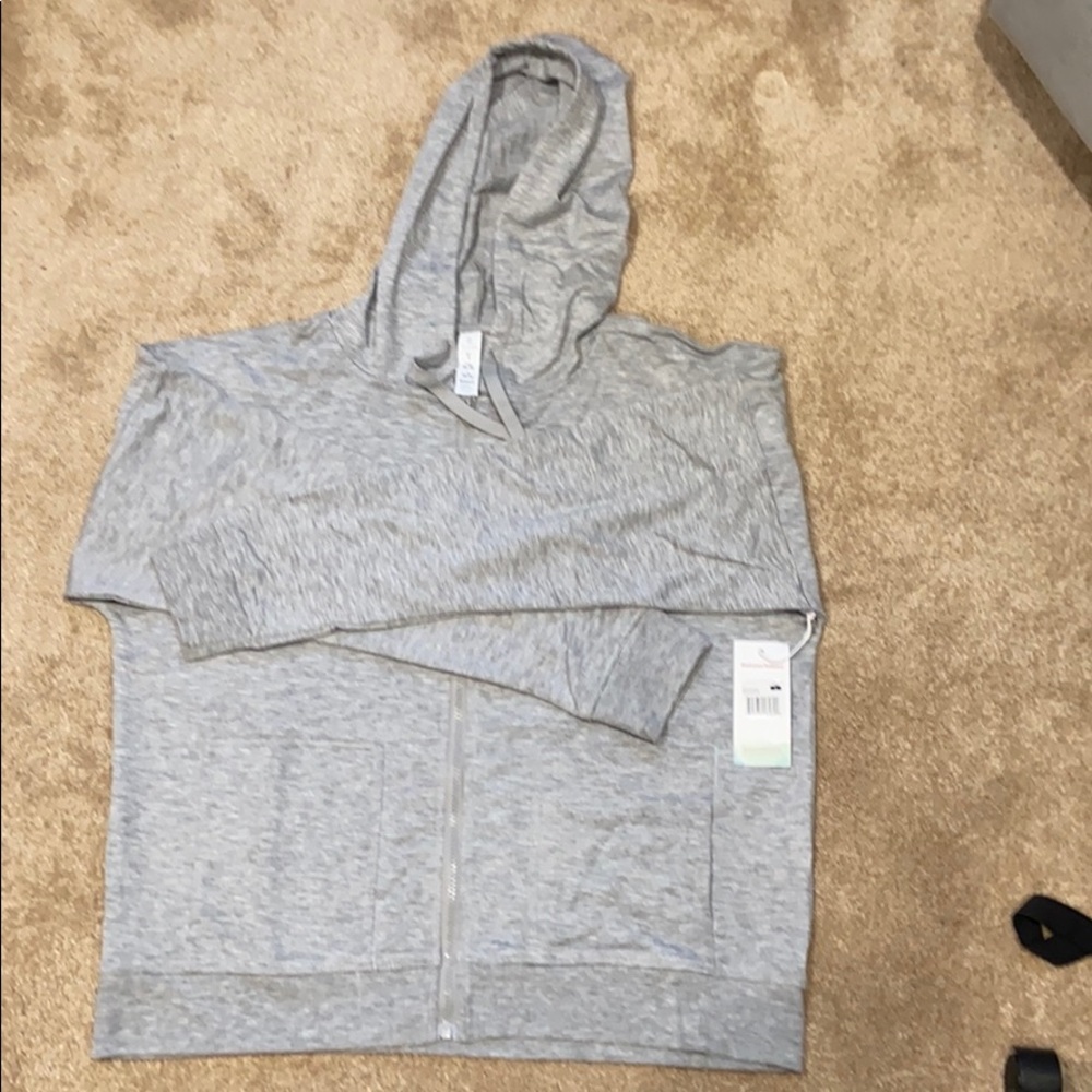 Balance Collection Grey Zip Up Hoodie NWT